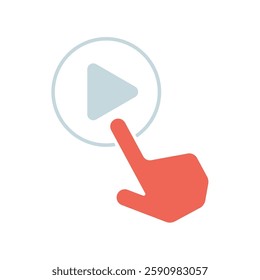 Icon a play, isolated against a clean background.