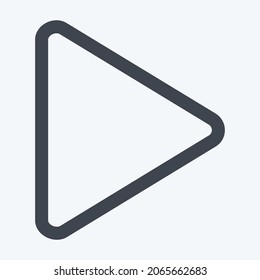 Icon Play - Line Style - Simple illustration, Editable stroke, Design template vector, Good for prints, posters, advertisements, announcements, info graphics, etc.
