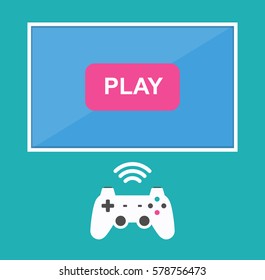 Icon to play on a wireless joystick on the TV