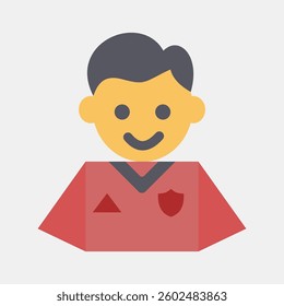 Icon player. Football and soccer elements. Icon in flat style.