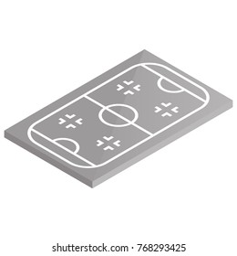 Icon playground ice hockey. Design element of sports objects. Flat 3d isometric style, vector illustration.