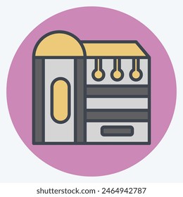 Icon Playground. related to City symbol. color mate style. simple design illustration