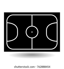 Icon playground soccer. Design element of sports objects. Isolated on white background , vector illustration.