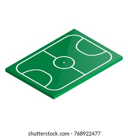 Icon playground soccer. Design element of sports objects. Flat 3d isometric style, vector illustration.