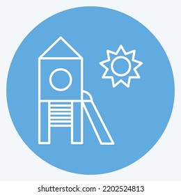 Icon Playground. suitable for City Park symbol. blue eyes style. simple design editable. design template vector. simple illustration