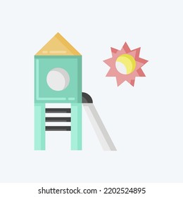 Icon Playground. suitable for City Park symbol. flat style. simple design editable. design template vector. simple illustration