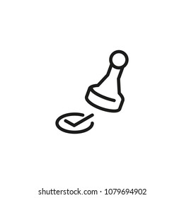 Icon of playing chess. Competition, choice, planning. Strategy concept. Can be used for topics like leisure, challenge, management