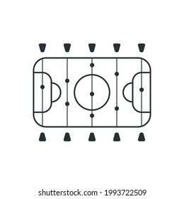 icon for playing table football. table soccer  field