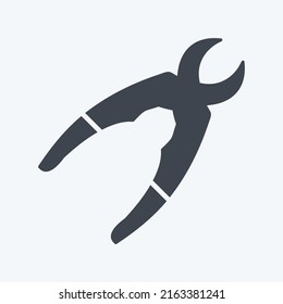 Icon Pliers. suitable for Garden symbol. glyph style. simple design editable. design template vector. simple symbol illustration