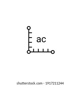 Icon Plot Area In Acres. Vector Dimension Area Size Pictogram