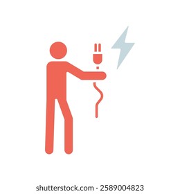 Icon a plug, isolated against a clean background.