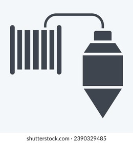Icon Plumb. related to Carpentry symbol. glyph style. simple design editable. simple illustration