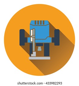 Icon of plunger milling cutter. Flat design. Vector illustration.