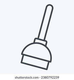 Icon Plunger. related to Cleaning symbol. line style. simple design editable. simple illustration
