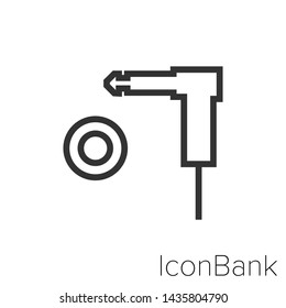 Icon plus audio in black and white Illustration.