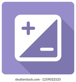 icon with plus and minus control. vector illustration 