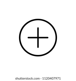 The icon of Plus. Simple outline icon illustration, vector of Plus for a website or mobile application