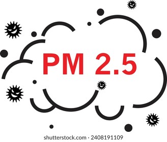 icon PM 2.5 vector illustration for designer.