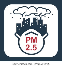 icon PM2.5 vector illustration for designer.