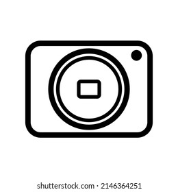 icon pocket digital camera on white background