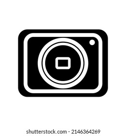 icon pocket digital camera on white background
