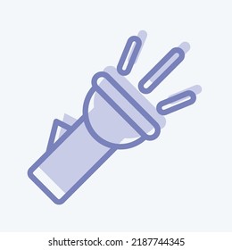 Icon Pocket Torch. suitable for education symbol. two tone style. simple design editable. design template vector. simple illustration