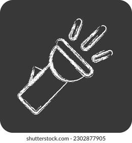 Icon Pocket Torch. suitable for education symbol. chalk Style. simple design editable. design template vector