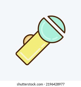 Icon Pocket Torch. suitable for House symbol. flat style. simple design editable. design template vector. simple illustration