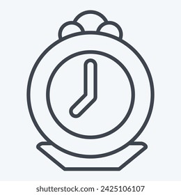 Icon Pocket Watch. related to Jewelry symbol. line style. simple design editable. simple illustration