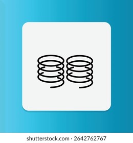 Icon of pocketed coil springs, representing advanced support system inside the mattress.	