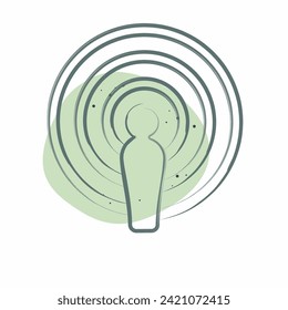 Icon Podcast. related to Podcast symbol. Color Spot Style. simple design editable. simple illustration