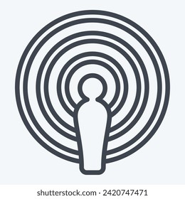 Icon Podcast. related to Podcast symbol. line style. simple design editable. simple illustration