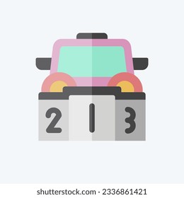Icon Podium. related to Racing symbol. flat style. simple design editable. simple illustration