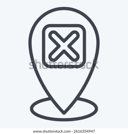 Icon Point. related to Exclamation symbol. line style. design editable