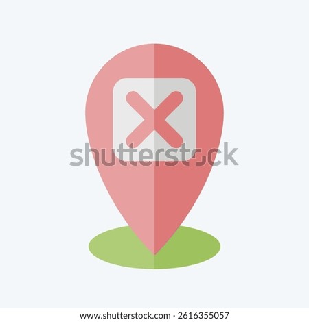 Icon Point. related to Exclamation symbol. flat style. design editable