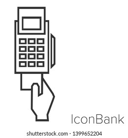Icon Point of Sale in black and white Illustration.