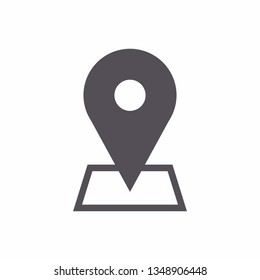 icon pointed on map vector design