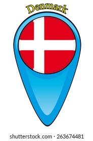 icon pointer to the flag of the country Denmark