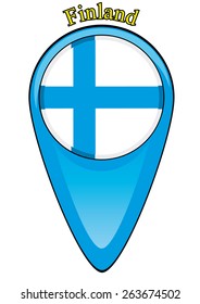 icon pointer to the flag of the country Finland