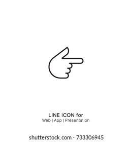 Icon pointer hand right graphic design single icon vector