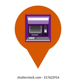 icon with a pointer to the location of the ATM