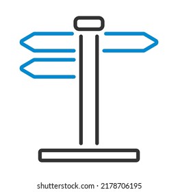 Icon Of Pointer Stand. Editable Bold Outline With Color Fill Design. Vector Illustration.