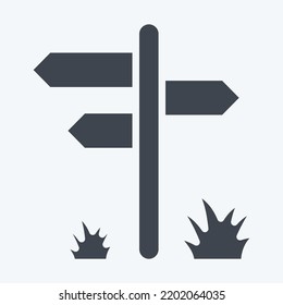 Icon Pointer. suitable for City Park symbol. glyph style. simple design editable. design template vector. simple illustration