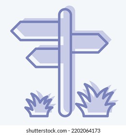 Icon Pointer. suitable for City Park symbol. two tone style. simple design editable. design template vector. simple illustration