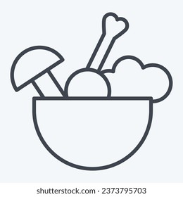Icon Poison. related to Poison symbol. line style. simple design editable. simple illustration