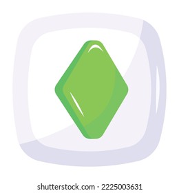 An icon of poker chip flat design 