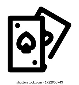 icon poker using line style