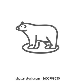 icon polar bear icon animal  icon bear vector illustration logo template for many purpose. Isolated on white background.