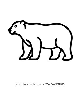 Icon of a polar bear, symbolizing winter and arctic wildlife.