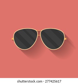 Icon of police or cop sunglasses, glasses.